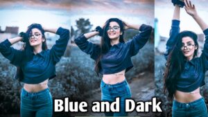 Blue and dark