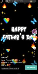 capcut father day template link 2023