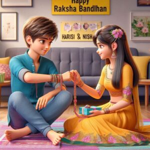 Raksha Bandhan 3D Ai Name Photo Editing 2024