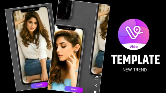 Camera with mobile Vido App Viral Template